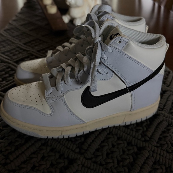 Nike Shoes - White/Light Purple/Black Nike High Dunks! Great condition!